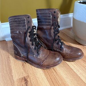 Bed Stu Roanne Leather Lace-Up Boots
